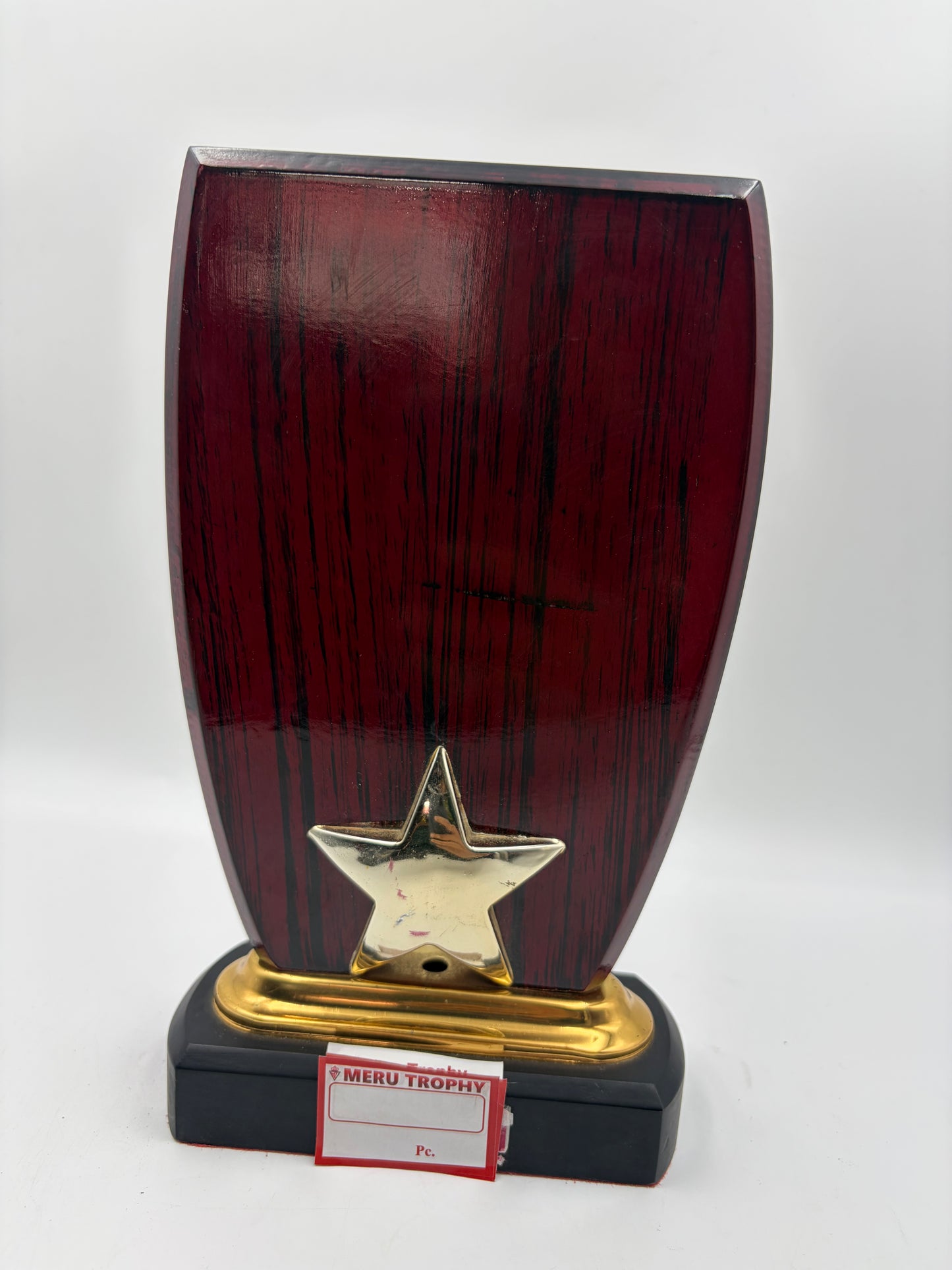 Red Wooden Star Memento Corporate Award Trophy 4166