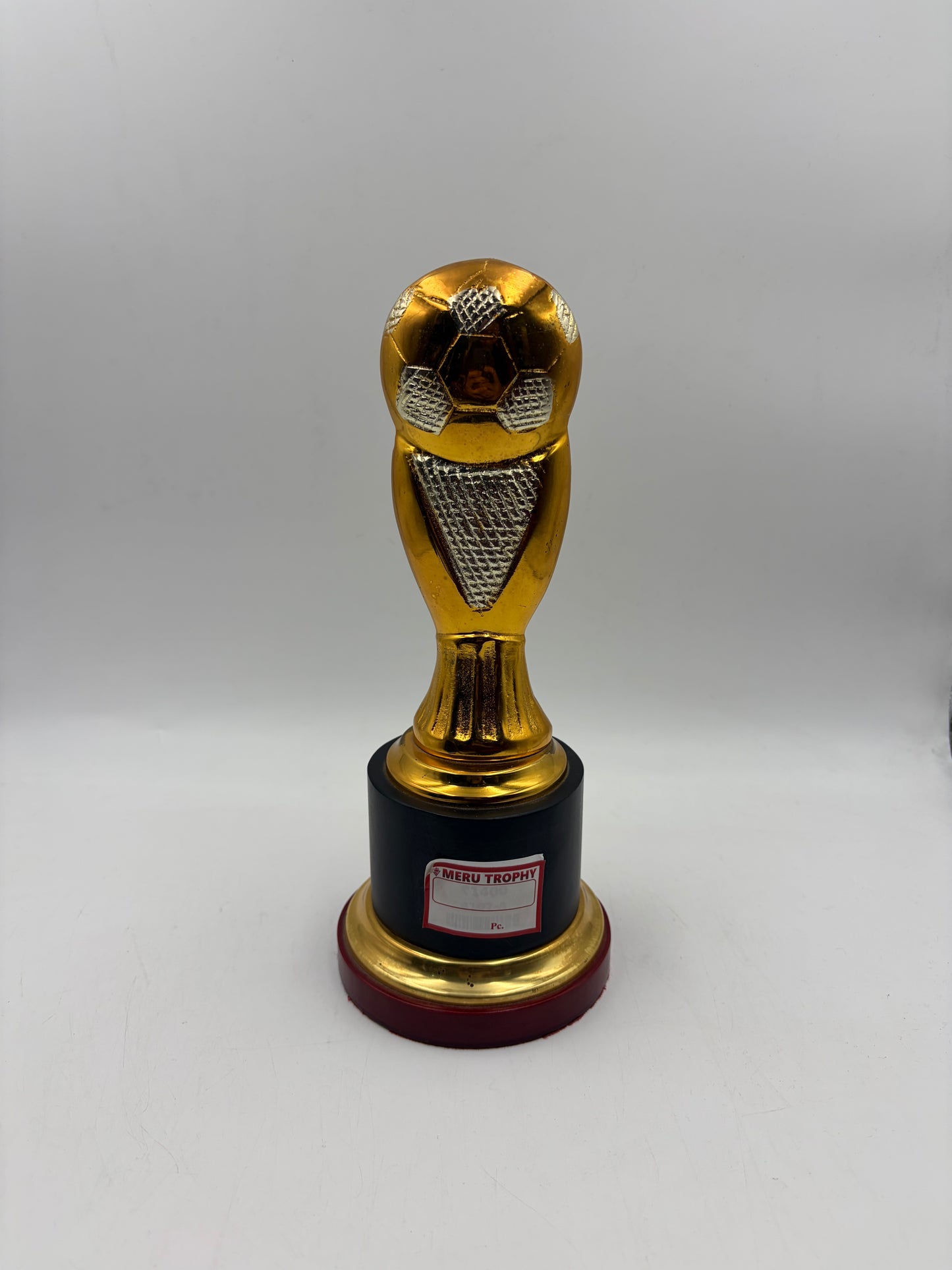 Gold Soccer Ball Metal Trophy Custom Award 4107