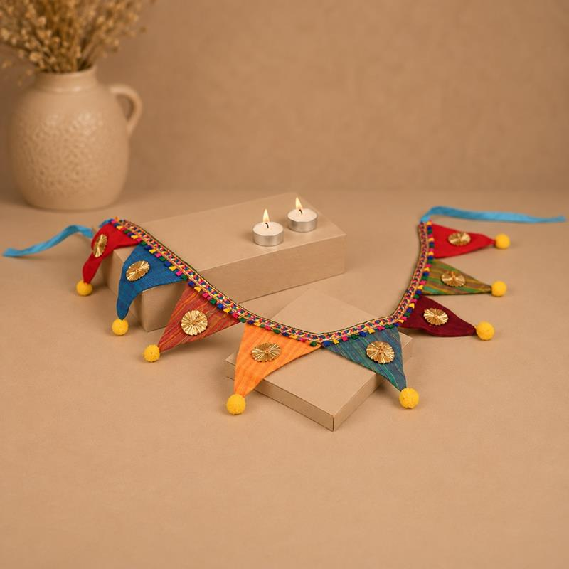 Delhi Fabric Door Toran, handcrafted Fabric