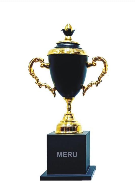 Black and Gold Metal Trophy - ELE-BLACK-1