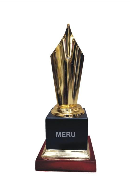 Gold Pen Nib Achievement Trophy 4078 - Ideal for corporate recognition awards.
