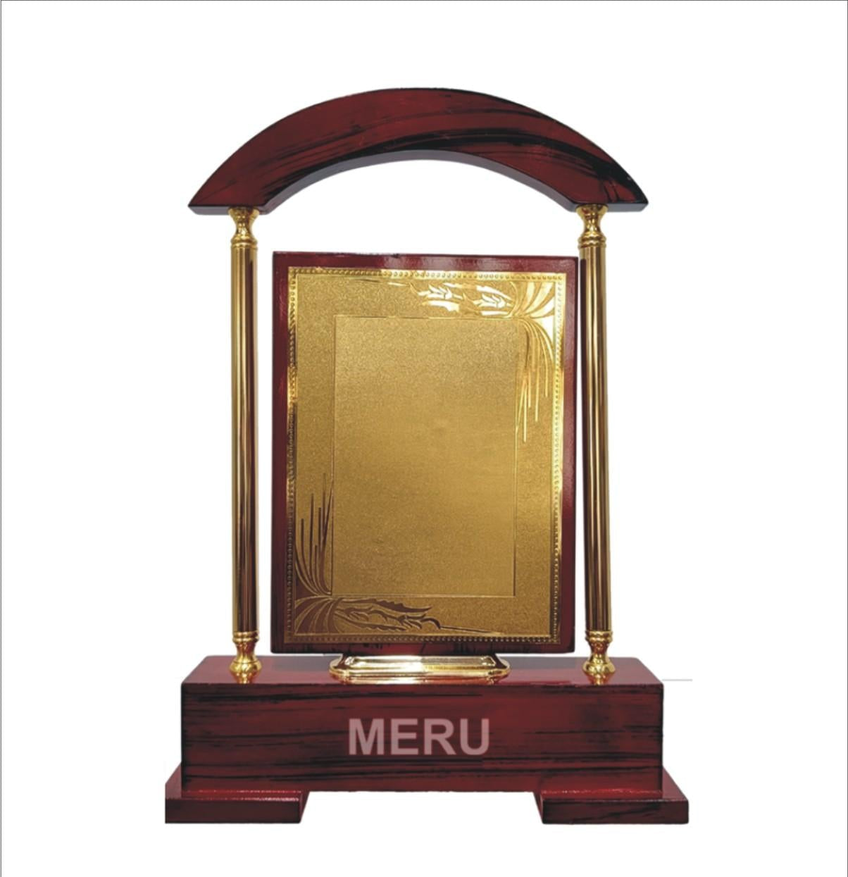 Elegant Wooden Award with Gold Plate - Custom Engraved