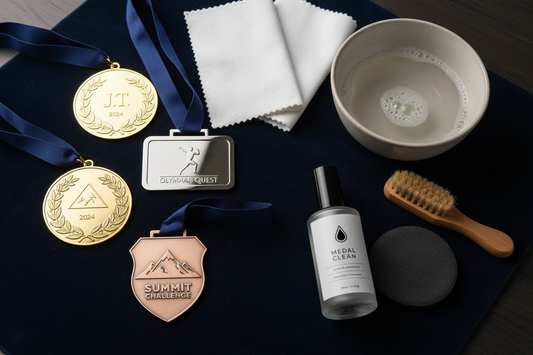 Professional guide on how to stop custom medals tarnishing and clean personalized medals for long lasting shine.