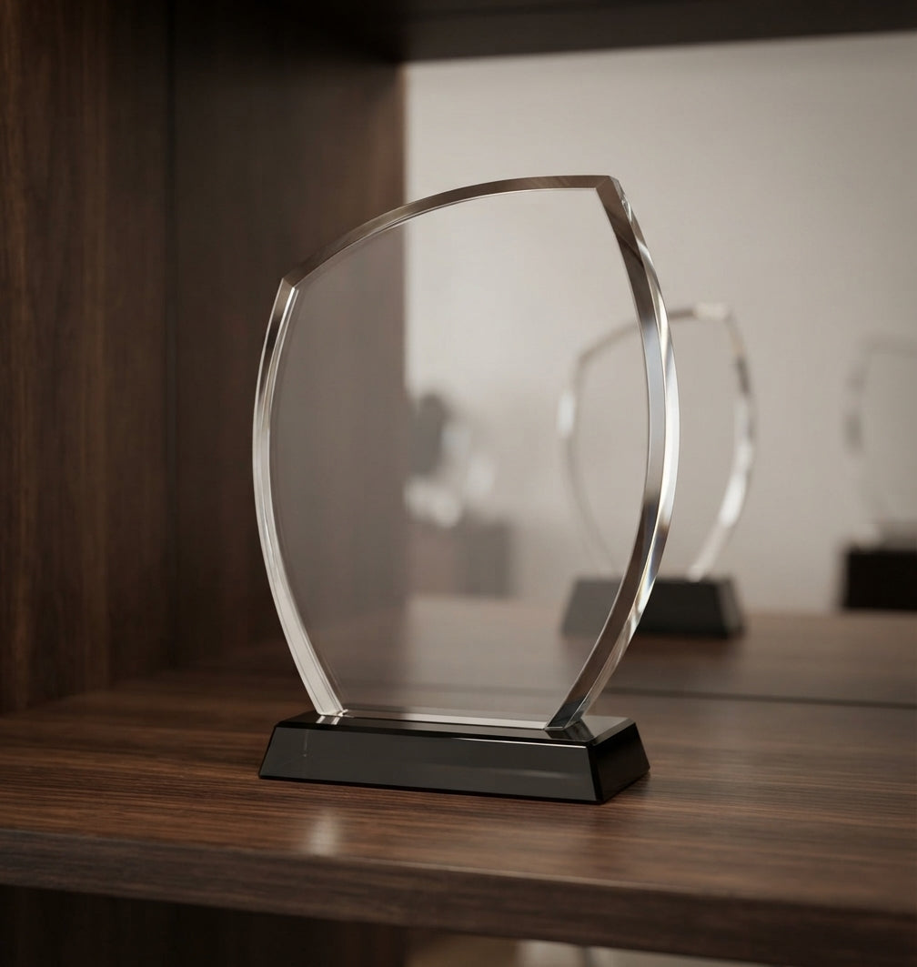 Crystal Trophy - Elegant Award CST 68 - Custom Awards alternate view - Meru Trophy
