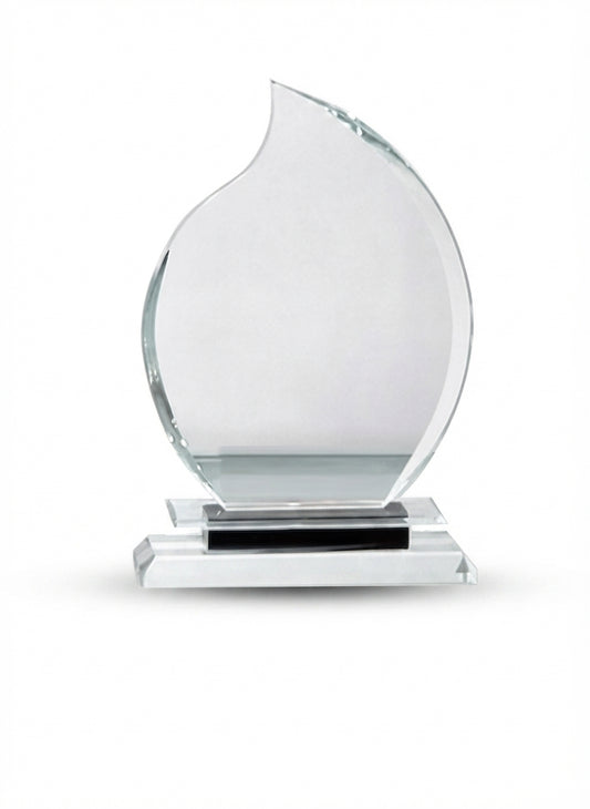 Crystal Flame Trophy Award CST 100 - Custom Crystal Trophies - Meru Trophy