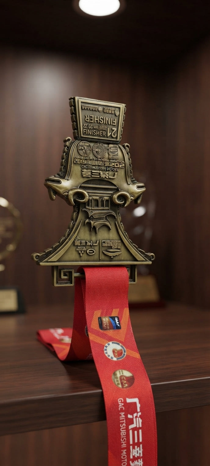 Custom Marathon Finisher Medal Bronze Award Trophy - Engraved Medals alternate view - Meru Trophy