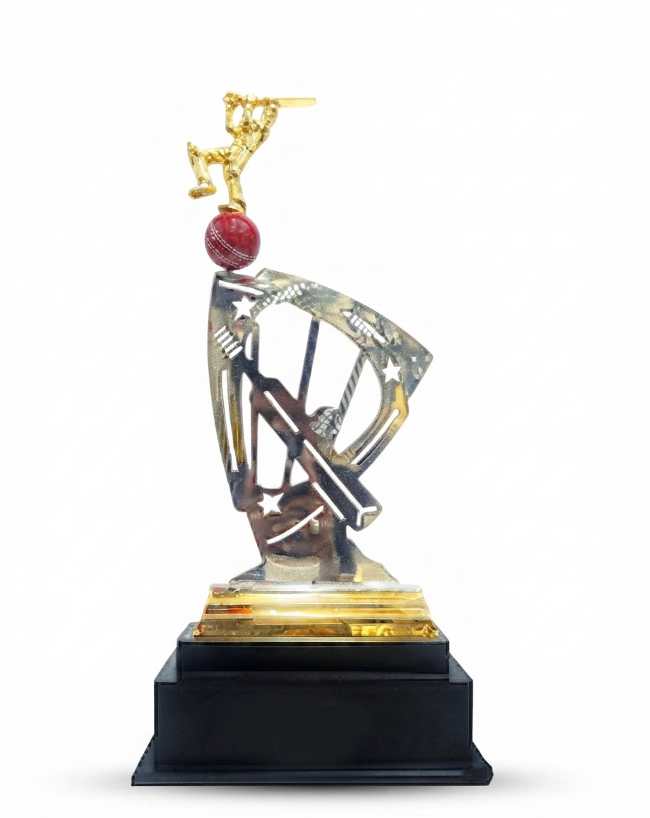Cricket Trophy Metal Sports Trophies - Recognition Awards AS 990 - Meru Trophy