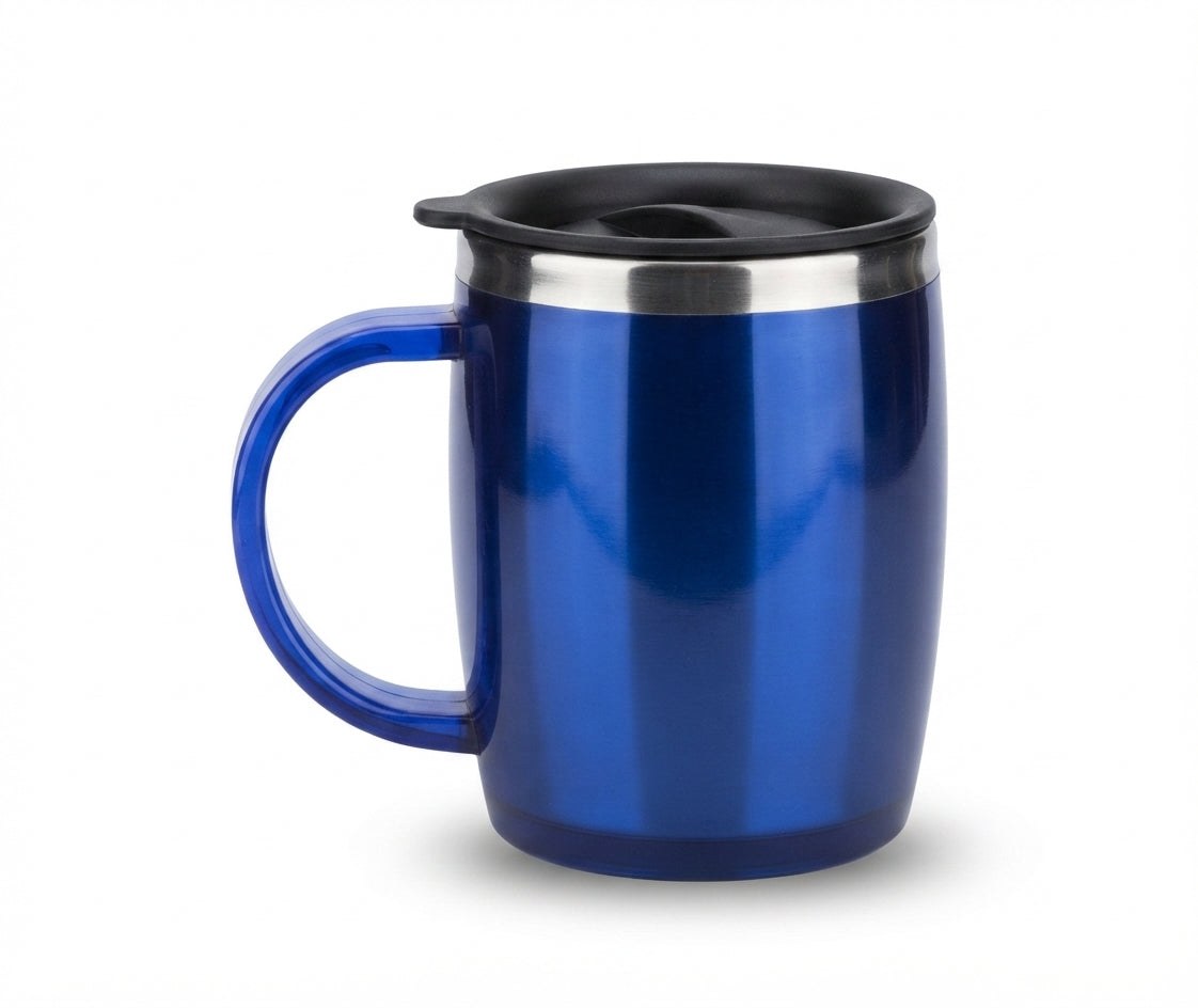 Barrel Coffee Mug with Handle - Blue - Meru Trophy corporate gifting