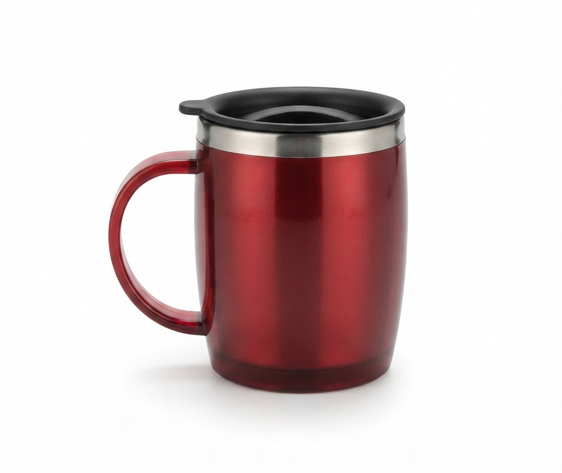 Barrel Coffee Mug with Handle - Red - Meru Trophy corporate gifting