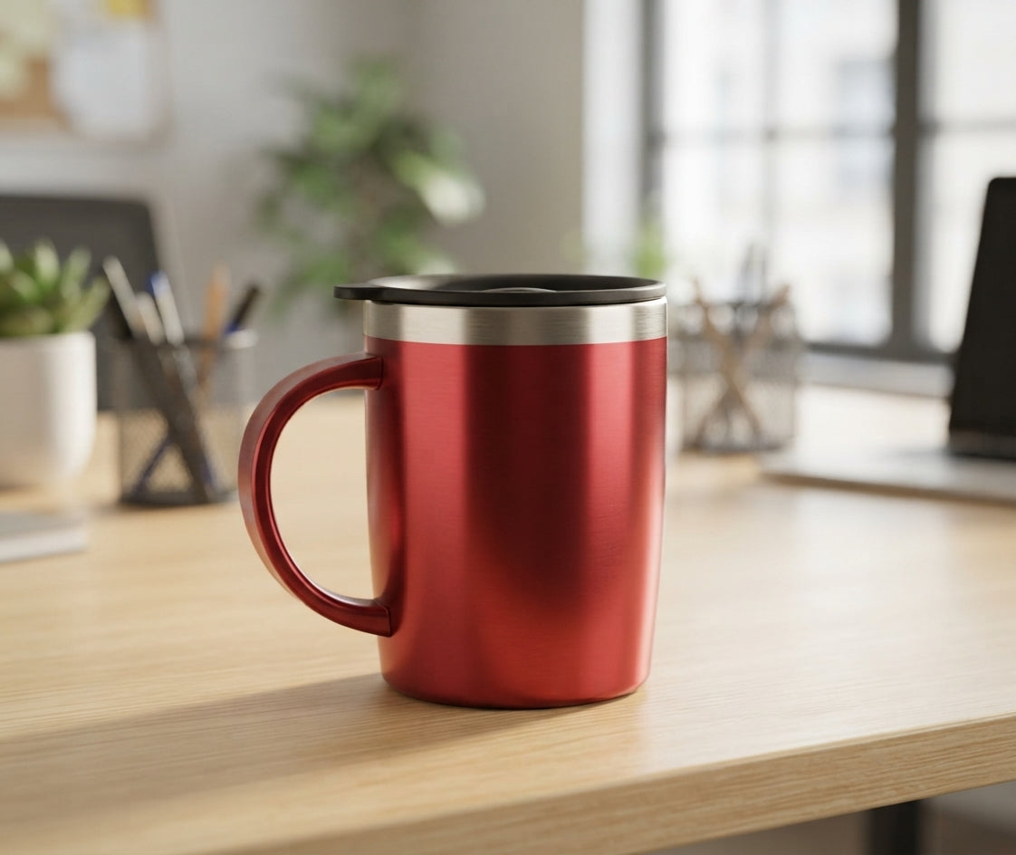 Barrel Coffee Mug with Handle - lifestyle - Meru Trophy corporate gifting