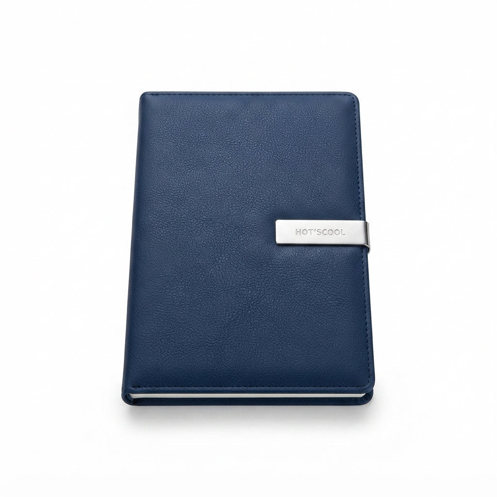 PU Diary with Metal Plate - Navy - Meru Trophy corporate gifting