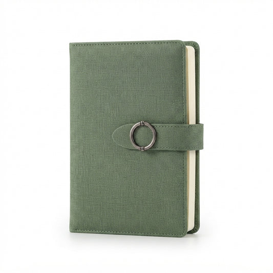 PU Diary with Metal Ring Clasp - Green - Meru Trophy corporate gifting