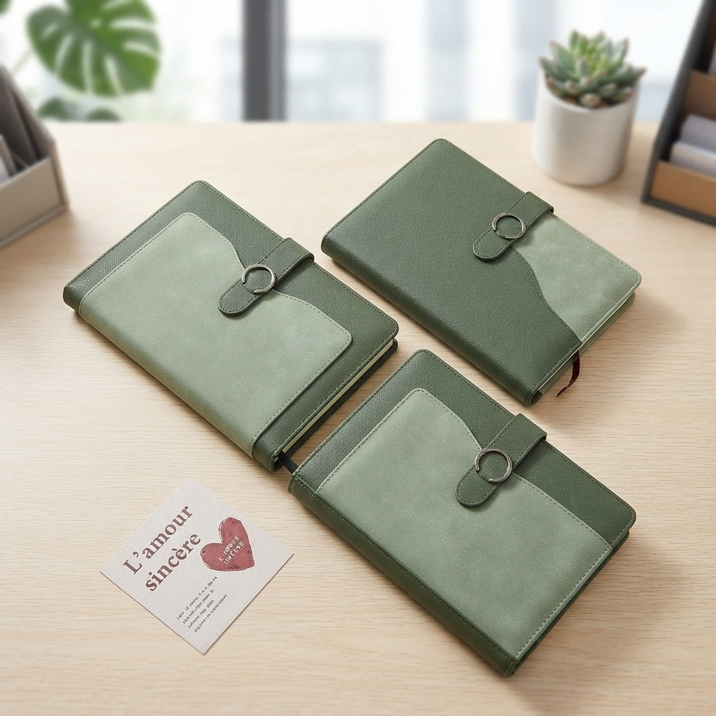 PU Diary with Metal Ring Clasp - lifestyle - Meru Trophy corporate gifting