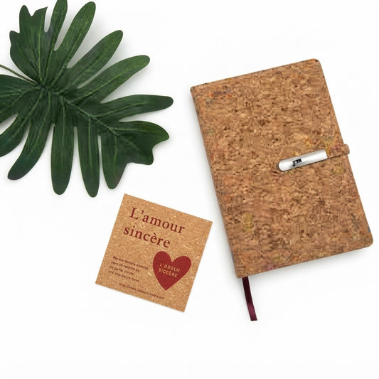 Cork Cover Diary with Metal Pen Clip - Cork - Meru Trophy corporate gifting
