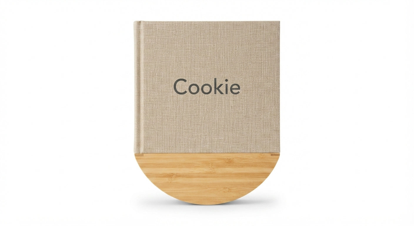 Fabric Diary with Bamboo Half-Moon Accent - Bamboo - Meru Trophy corporate gifting