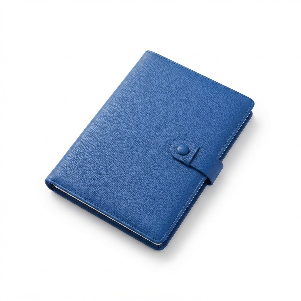 PU Diary with Loop Strap Closure - Blue - Meru Trophy corporate gifting