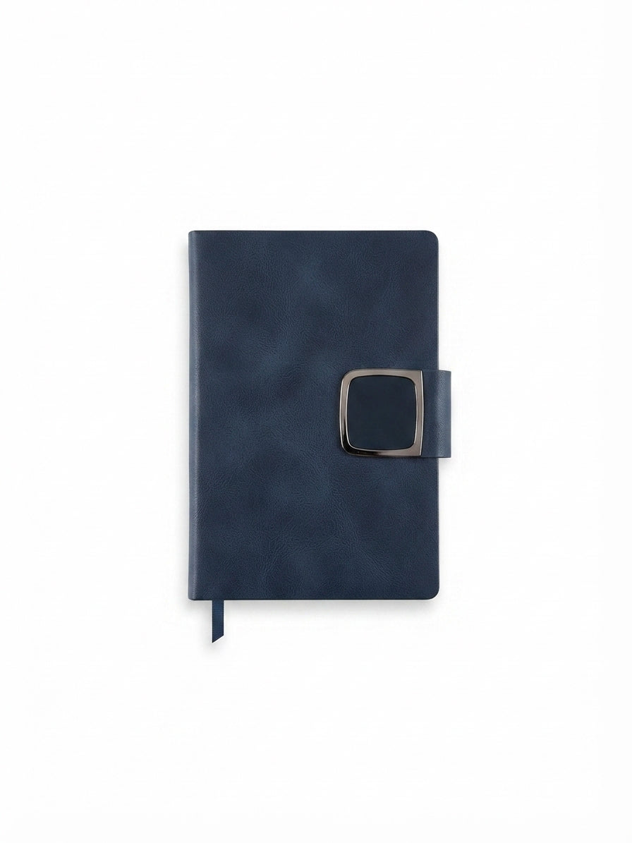 PU Diary with Square Magnetic Flap - Navy - Meru Trophy corporate gifting