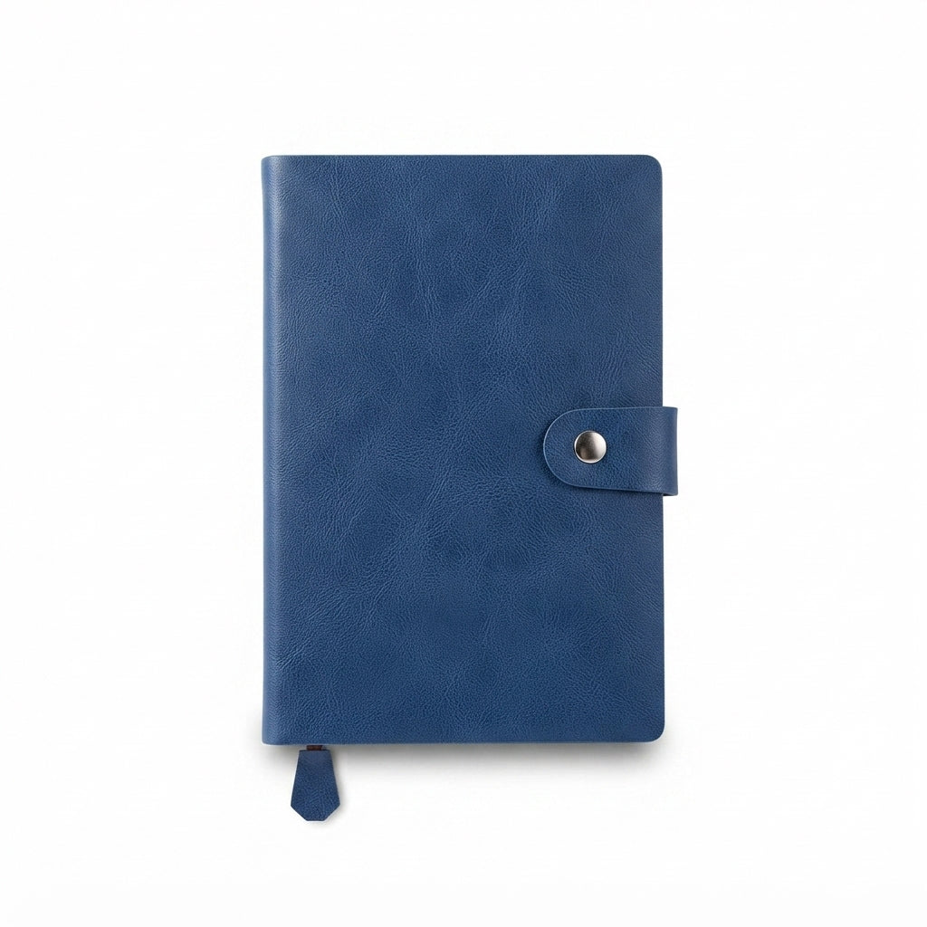 PU Diary with Snap Button Flap - Blue - Meru Trophy corporate gifting