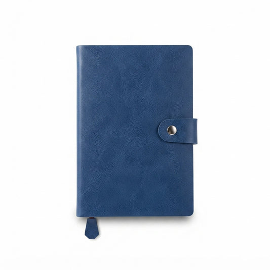PU Diary with Snap Button Flap - Blue - Meru Trophy corporate gifting