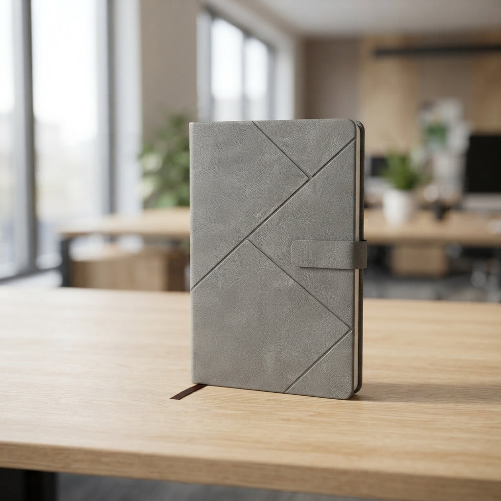 Geometric Stitched PU Diary - lifestyle - Meru Trophy corporate gifting