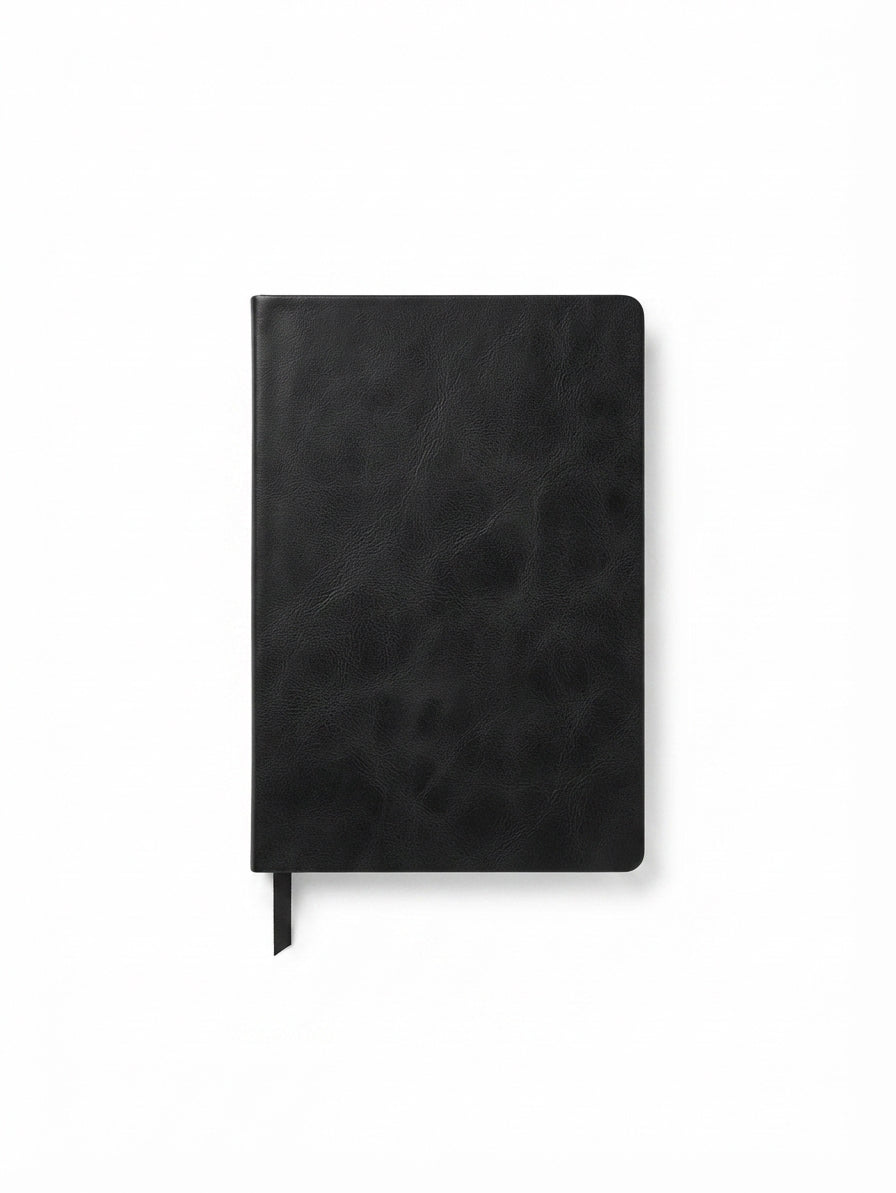 Two-Tone Soft Bound Diary - Black - Meru Trophy corporate gifting