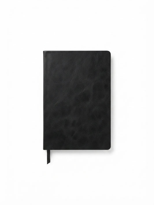 Two-Tone Soft Bound Diary - Black - Meru Trophy corporate gifting