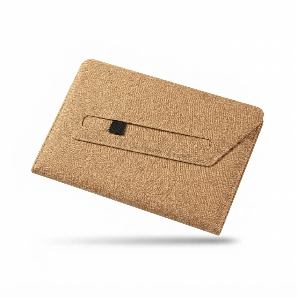 Eco Texture Diary with Front Pocket - Tan - Meru Trophy corporate gifting