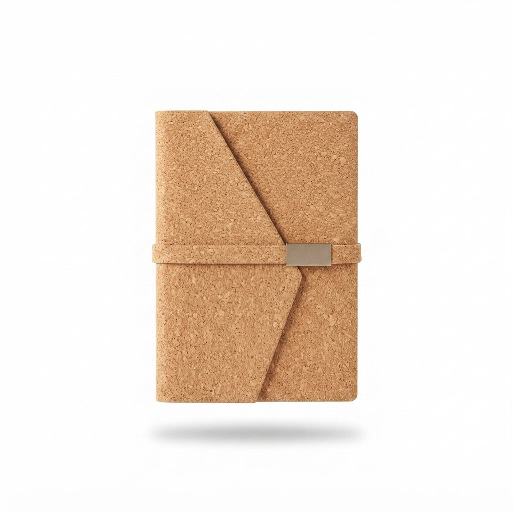 Wrap Flap Eco Cork Diary - Cork - Meru Trophy corporate gifting