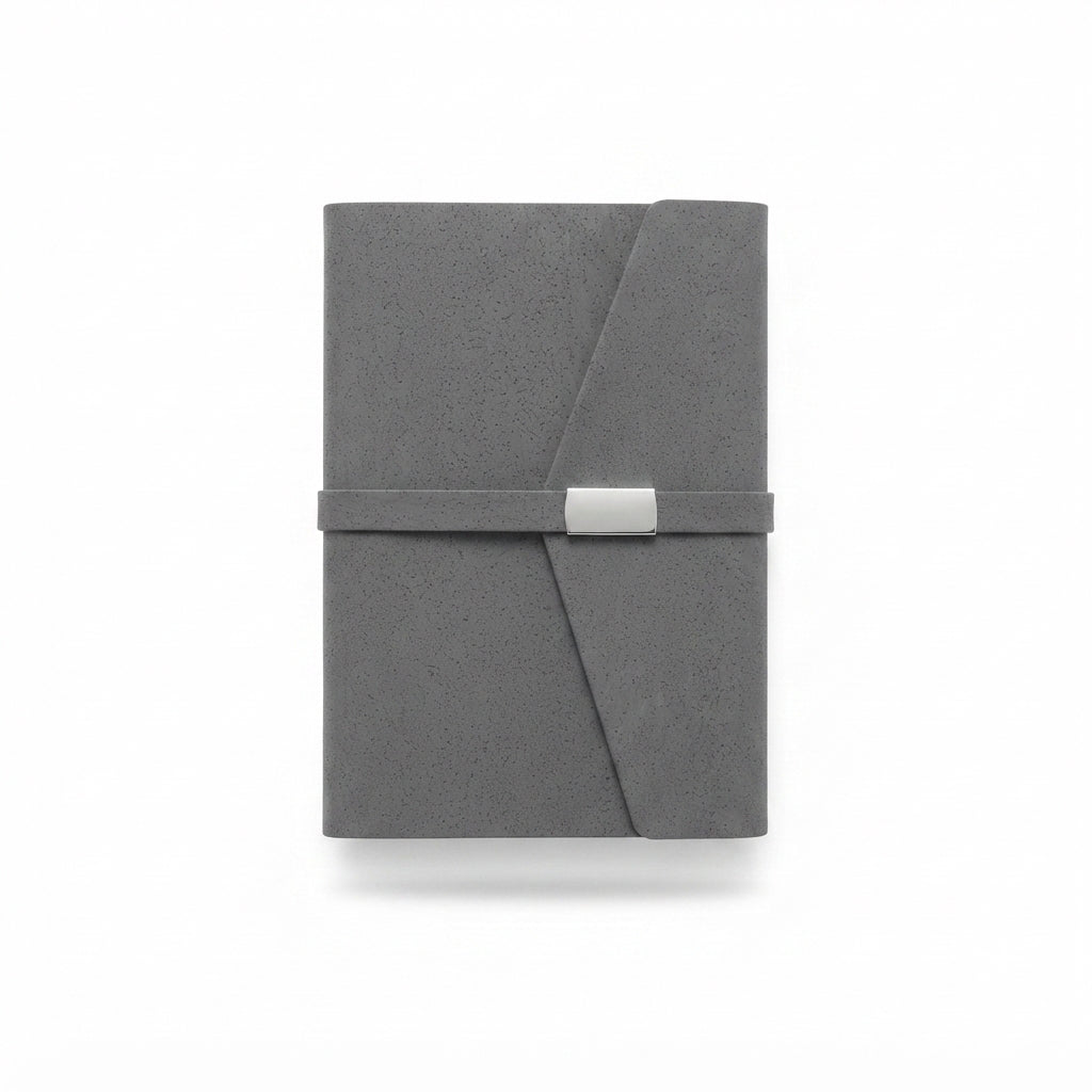 Wrap Flap Eco Cork Diary - Grey - Meru Trophy corporate gifting