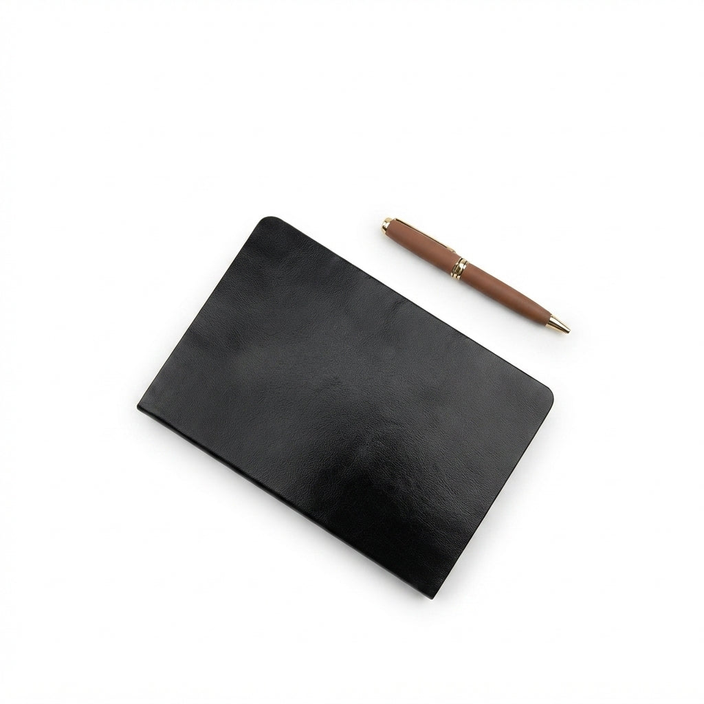 Plain Hard Bound Diary - Black - Meru Trophy corporate gifting