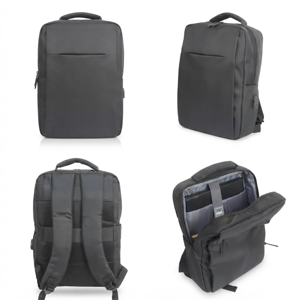 Laptop Backpack Dark Grey - Meru Trophy corporate gifting