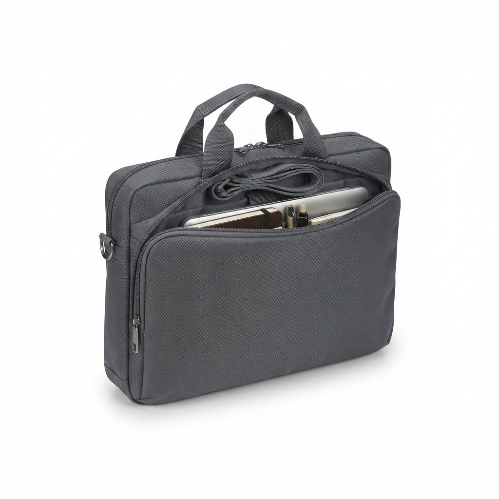 Laptop Bag with Shoulder Strap Dark Grey - Dark Grey - Meru Trophy corporate gifting