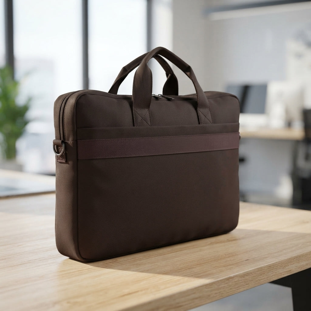 Laptop Bag with Shoulder Strap Brown - lifestyle - Meru Trophy corporate gifting