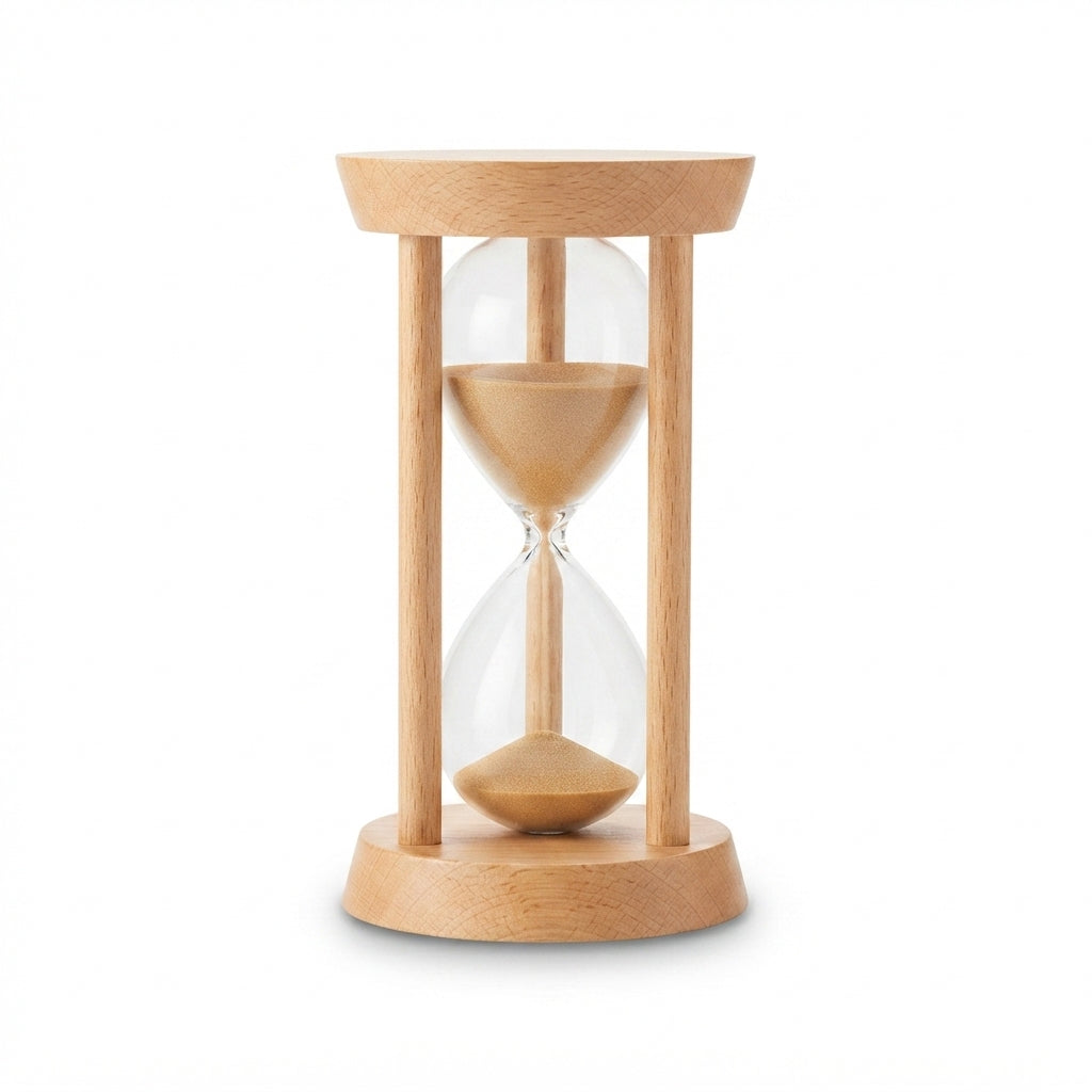 Wooden Sand Timer Hourglass - wood - Meru Trophy corporate gifting