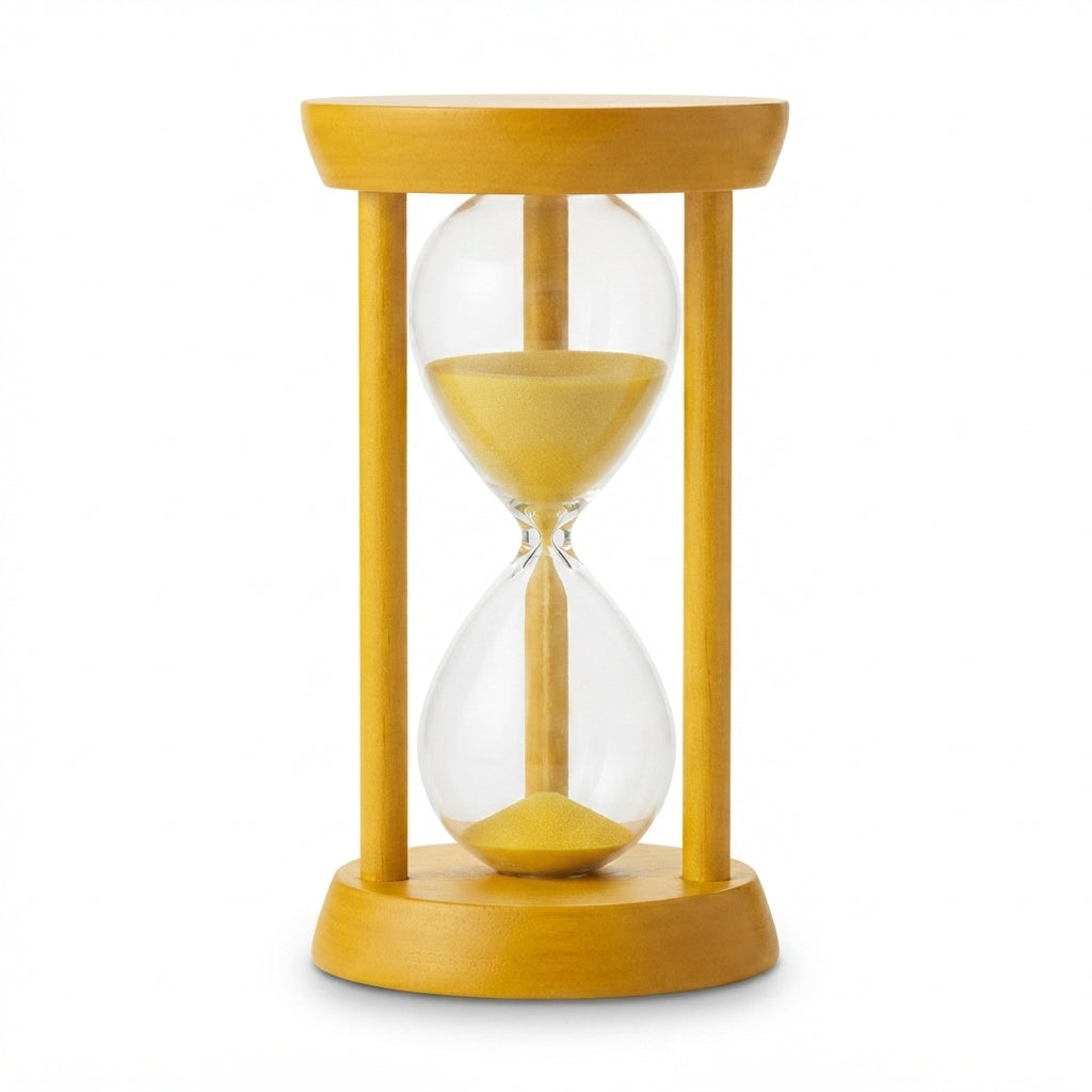 Wooden Sand Timer Hourglass - yellow - Meru Trophy corporate gifting