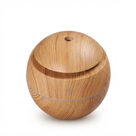 Wood-Grain Round Aroma Humidifier - Wood Grain - Meru Trophy corporate gifting