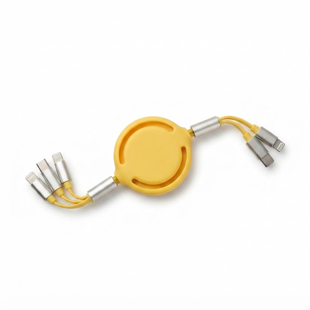 Retractable Yo-Yo USB Charging Cable - Yellow - Meru Trophy corporate gifting