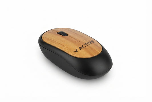Bamboo Wireless Mouse - black - Meru Trophy corporate gifting