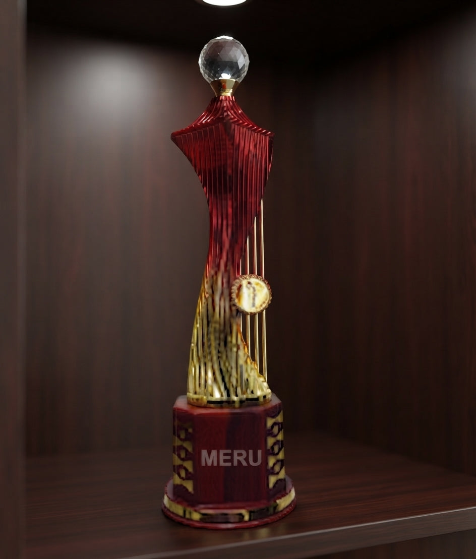 Crystal Awards Trophy R452 alternate view - Meru Trophy