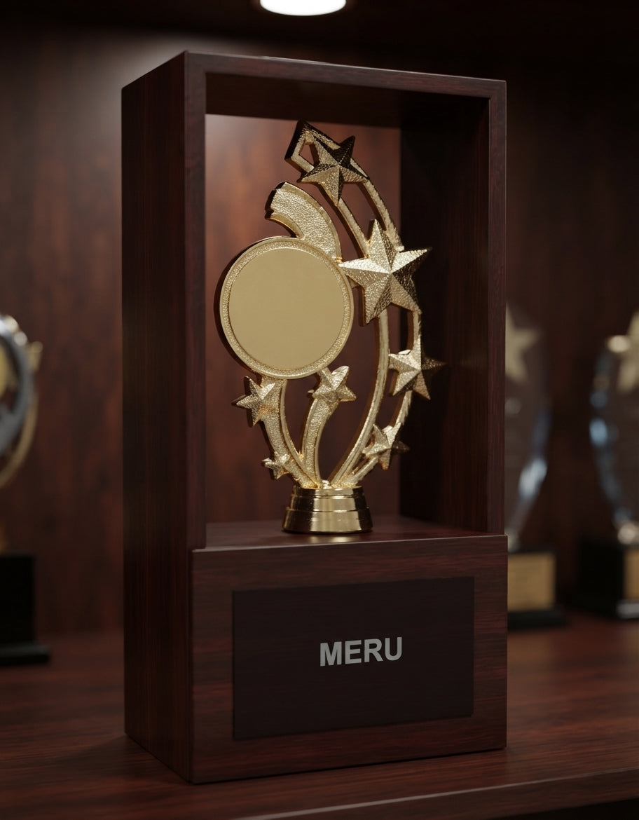 Gold Star Employee of the Year Trophy 7303 alternate view - Meru Trophy
