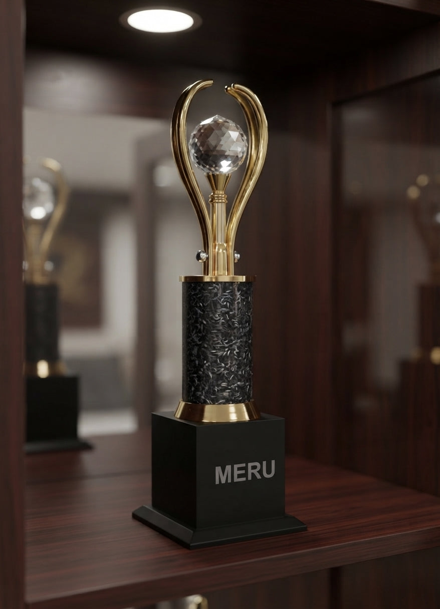 Crystal Trophies and Awards  504 alternate view - Meru Trophy