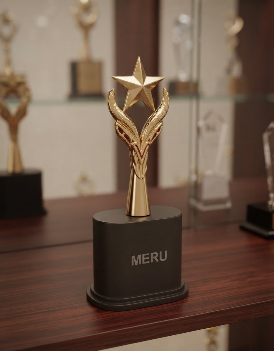 Gold Star Award Trophy  122 alternate view - Meru Trophy