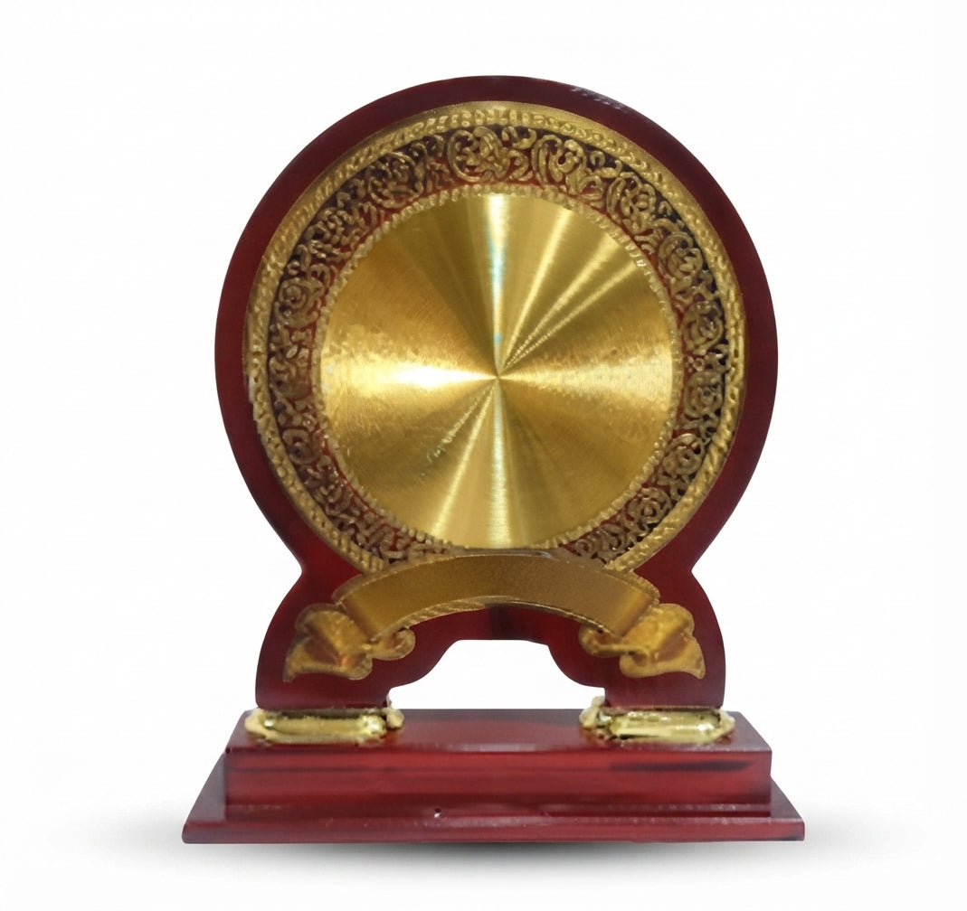 Custom Corporate Wooden Award Memento with Gold Accent 5002 1 - Meru Trophy