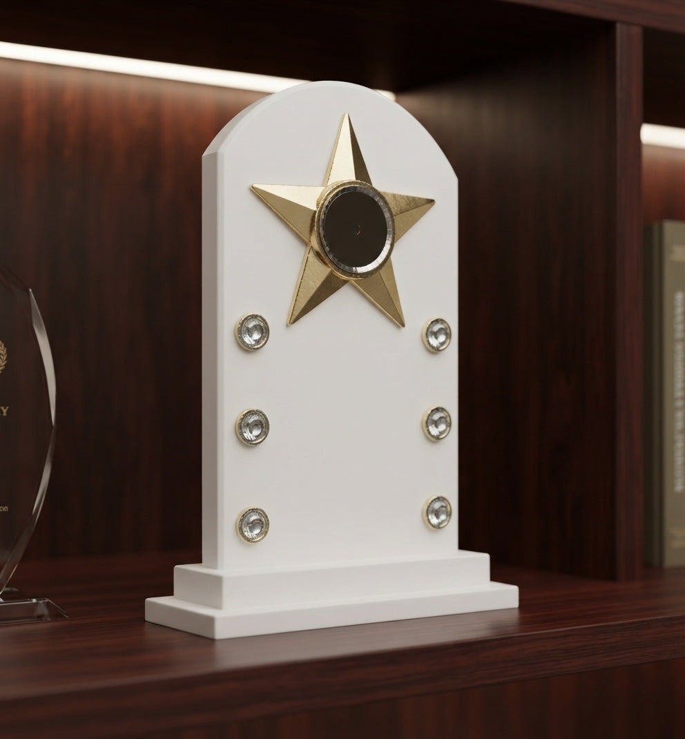 Wooden Star Trophy Custom Awards Personalized Recognition WIM 18 alternate view - Meru Trophy