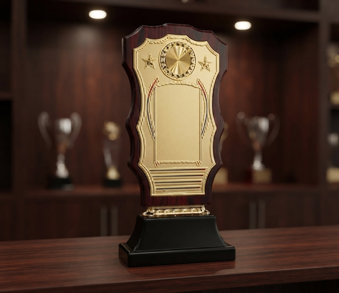 Wooden Recognition Award Trophy CP 103 alternate view - Meru Trophy