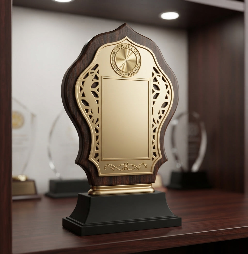 Wooden Mementos Recognition Award Trophy CP 106 alternate view - Meru Trophy
