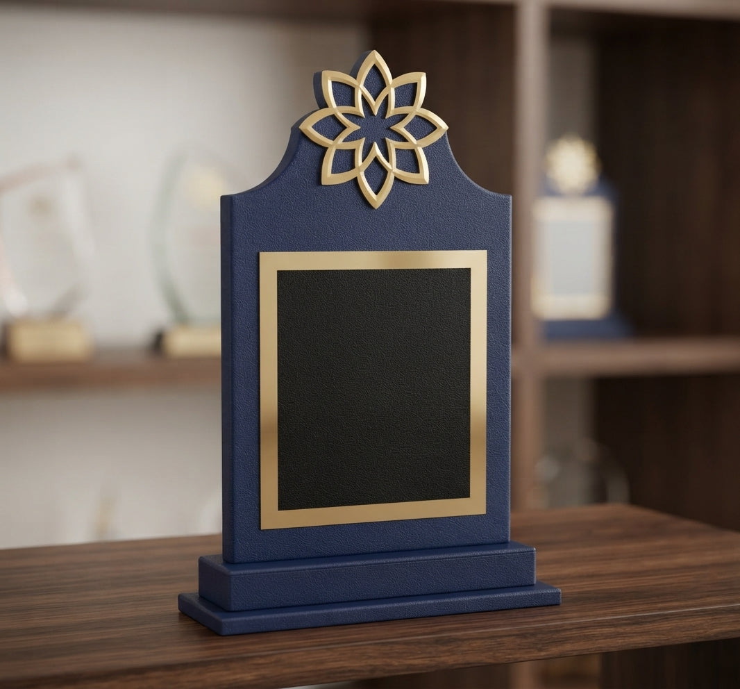 Wooden Memento Recognition Award Trophy - Custom Awards CP 108 alternate view - Meru Trophy