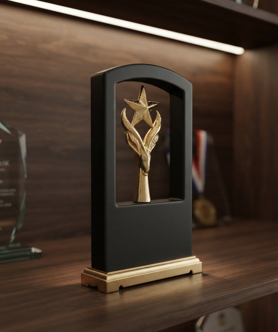 Wooden Star Award Trophy: Recognition and Achievement RM 23 alternate view - Meru Trophy