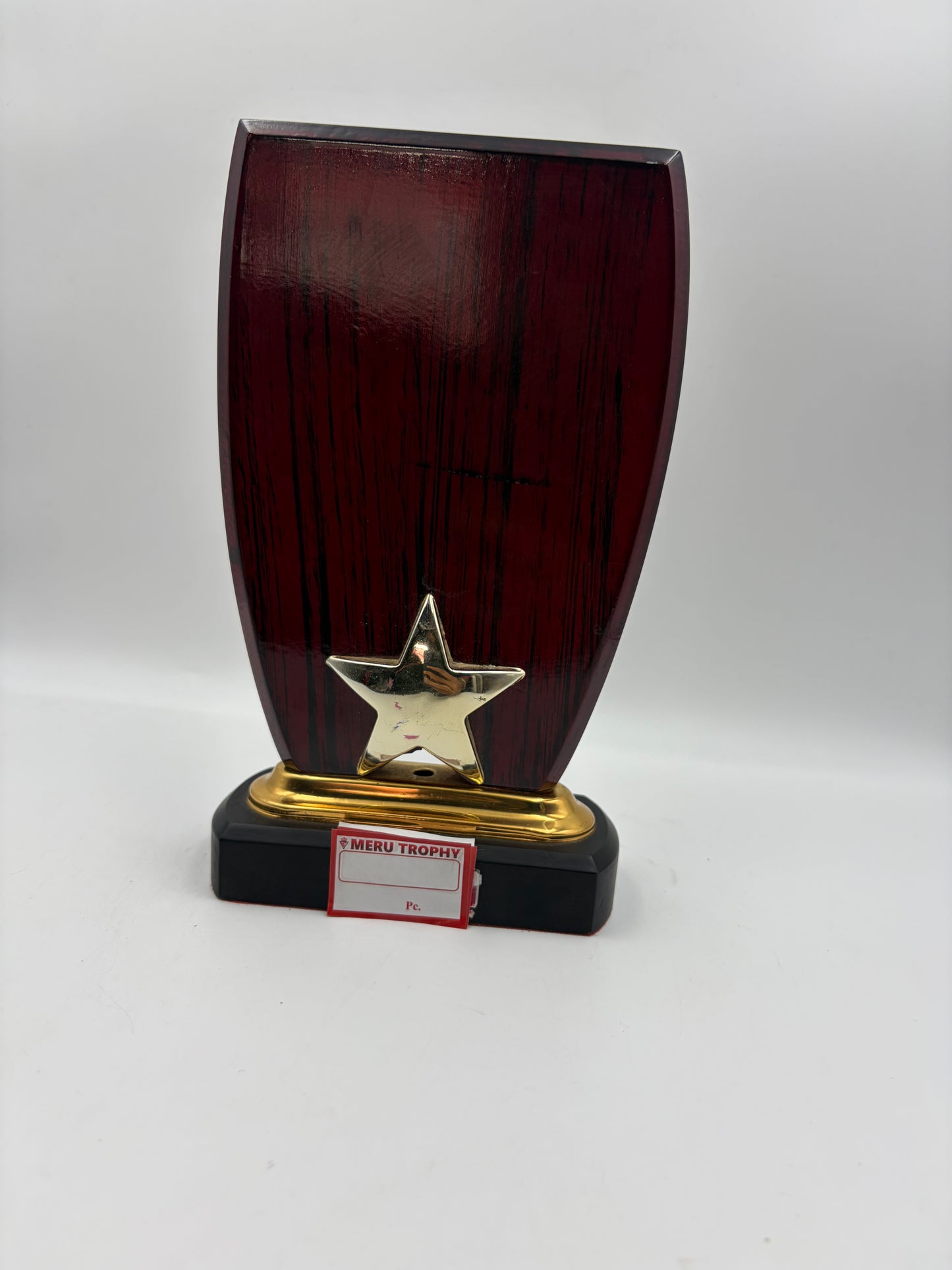 Red Wooden Star Memento Corporate Award Trophy 4166