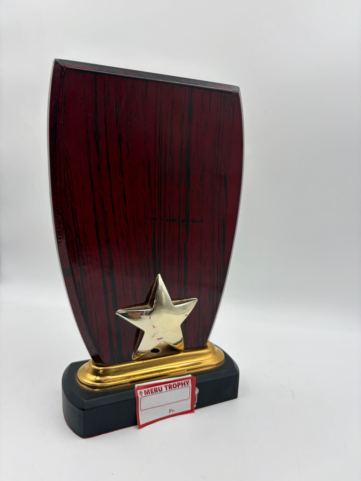 Red Wooden Star Memento Corporate Award Trophy 4166